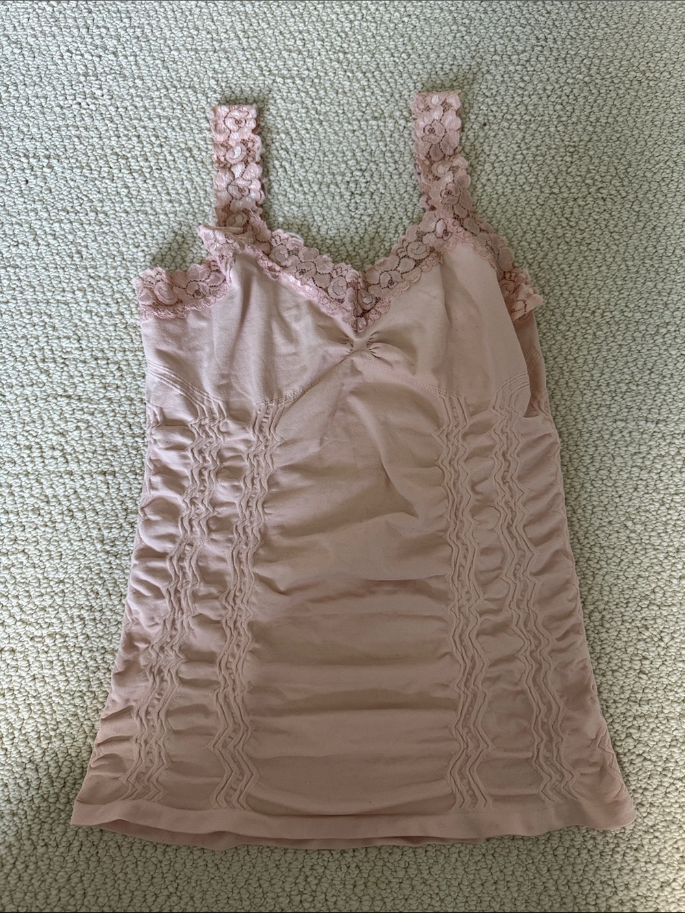 M. Rena Blush Lace-Trim Camisole